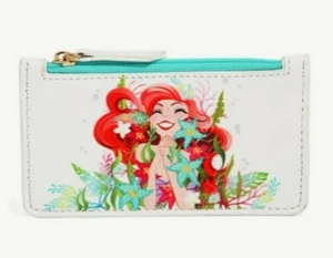 Danielle Nicole Disney The Little Mermaid Ariel Floral Cardholder Wallet - Picture 1 of 3
