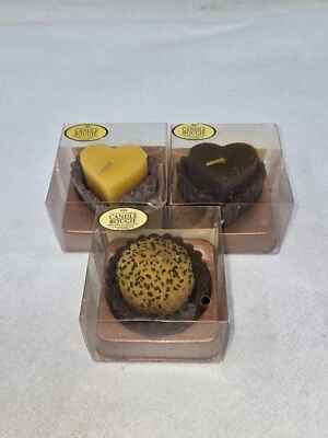 LOTE DE 3 VELAS PERFUMADAS CHOCOLATE BOUGIE 1,6 PULGADAS NUEVAS EN CAJA Foto 1 de 4