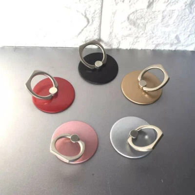  Soporte giratorio 360 para anillo de dedo agarre para teléfono celular tableta - redondo simple Foto 1 de 4