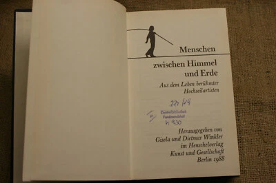 Zirkusbuch Hochseil Artistik Hochseilkunst  Zirkus Variete Seiltänzer DDR 1988 - Bild 1 von 4
