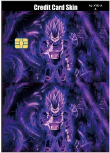 Dragonball Z Vegeta Ultra Ego Kreditkarte Smart Sticker Skin vorgeschnitten kleiner Chip - Bild 1 von 5