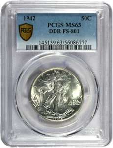 1942 PCGS MS63 Doubled Die Reverse (DDR) FS-801 Walking Liberty Half - Picture 1 of 3