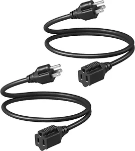 Cable de extensión de 3 pies, 16 AWG SJTW cable de alimentación resistente a la intemperie para interiores y exteriores U - Imagen 1 de 12