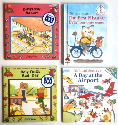 Richard Scarry Children's Picturebook Lot (x4 Kids Story Books) - Image 1 of 4