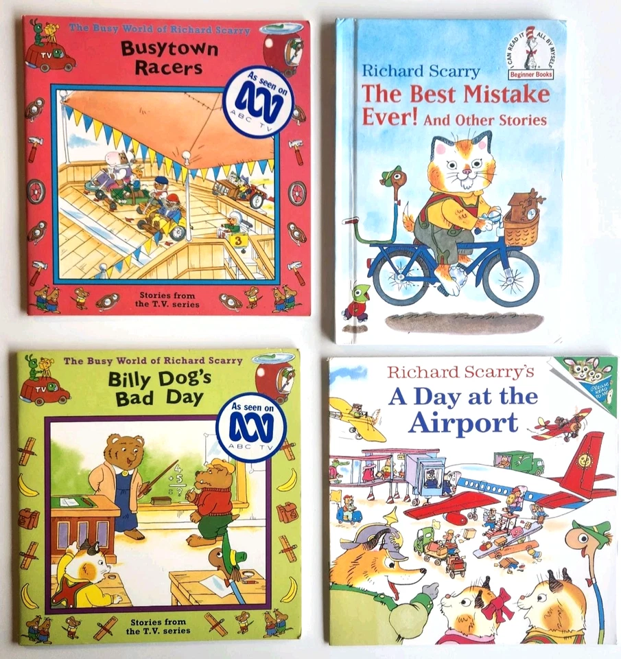 Richard Scarry Children's Picturebook Lot (x4 Kids Story Books) - Image 1 of 4