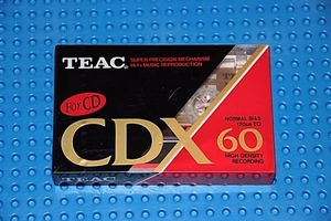 TEAC CDX 60 1990 BLANK CASSETTE TAPE (1) (SEALED) - Picture 1 of 3