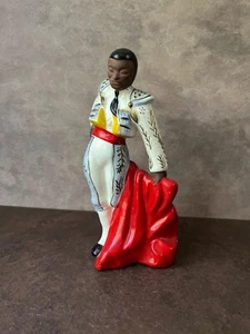 Vintage Brayton Laguna Pottery Hand Painted 8" Matador Bullfighter by Carol Safh - Imagen 1 de 10
