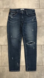 Pantalones de mezclilla Moussy para mujer $360 32x29 MV Moussy vintage Lenwood ajustados desgastados - Imagen 1 de 20