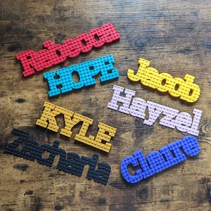 Personalised Unique Name Lego Brick Compatible Custom Desk Room Sign for Walls - Picture 1 of 19