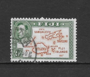 FIJI SCOTT 133 USED F/VF - 1940 2p GRN & ORG BRN ISSUE - "180 GRAD" - Bild 1 von 2