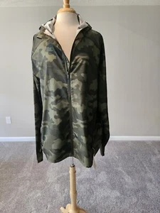 All in Motion – Green Camouflage Zip-Front Windbreaker (Size XXL) - Picture 1 of 15