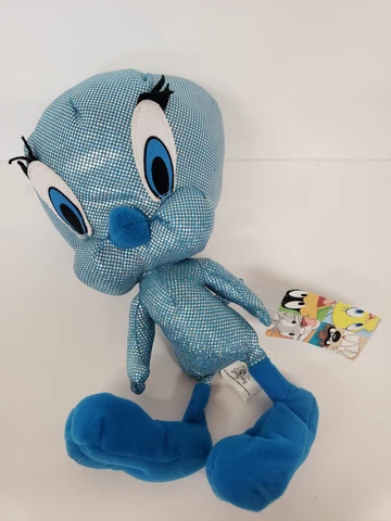 Looney Tunes NICE SHINY BLUE TWEETY BIRD 12" Plush STUFFED ANIMAL Toy NWT Cover