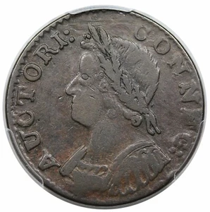 1786 Connecticut Copper, Mailed Bust Left, Miller 5.4-O.1, PCGS VF25 - Picture 1 of 4