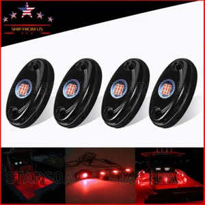 4X Marine Boat Red Navigation Lights LED Deck Stern Underwater Lights 9W - Picture 1 of 6