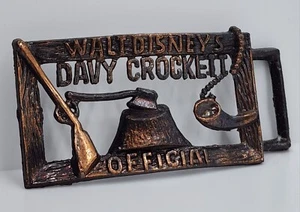 Vintage Walt Disney’s Davy Crockett Official Muzzleloader/Horn Boys Belt Buckle - Picture 1 of 2