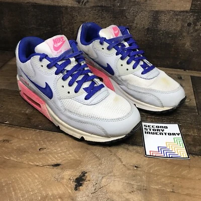 Nike Air Max Girls Sneakers Shoes Size US 6Y EUR 38.5 White Blue Pink 345017-116 - Image 1 of 4