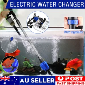 Electric Water Exchanger Cleaner Aquarium Fish Tank Clean Pump Gravel SUNSUNAU - Picture 1 of 12