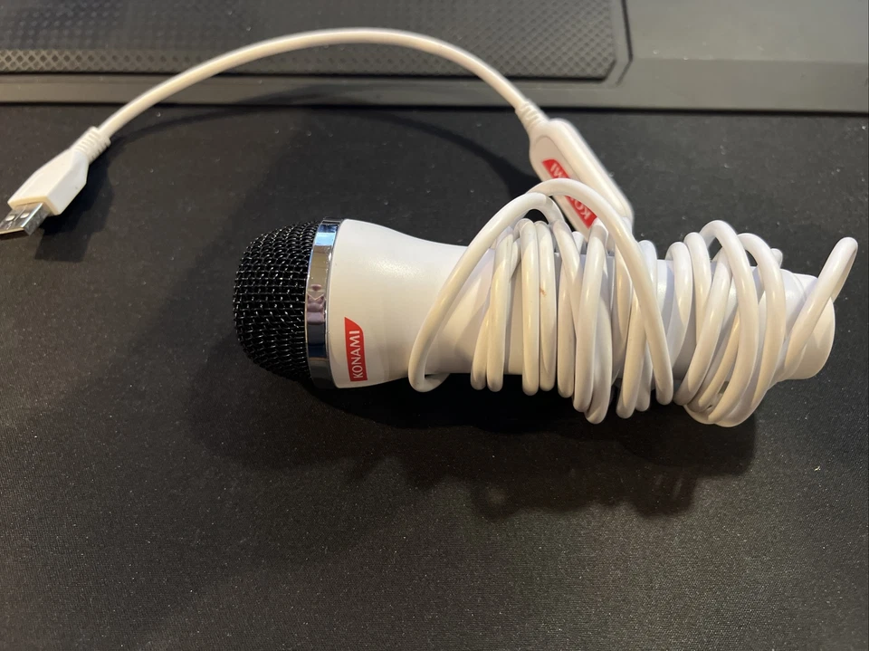 Konami Logitech E-UR20 USB Microphone Wii PS2 PS3 XBOX 360 Wired Mic White - Image 1 of 1