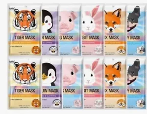 NEW EpiElle Animal Mask for Kids | Moisturizing & Gentle Skincare– 6pcs x 2 Sets - Picture 1 of 9