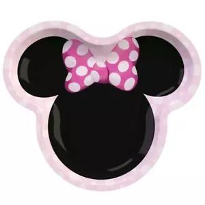 Minnie Mouse Forever Shaped Lunch Plates Birthday Party Supplies 8 Per Package - Picture 1 of 1