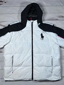 Polo Ralph Lauren Mens Big&Tall Coat Multi 4XLT Big Pony Hooded Down Jacket - Picture 1 of 15