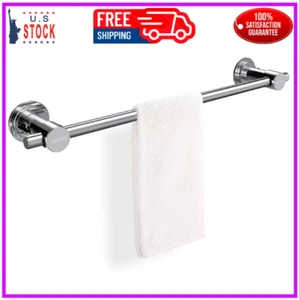24 inch Vacuum Suction Cup Towel Bar, Removeable Shower Mat Rod 24" Chrome - Picture 1 of 8