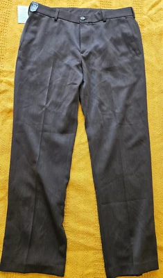 IZOD mens slim fit Travel pants size 34 x 30 flex stretch waistband brown NWT - Image 1 of 4