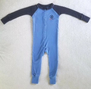 Gerber ~ Boy's One PC Pajama~ Size 18 Mo ~ Blue - Picture 1 of 7