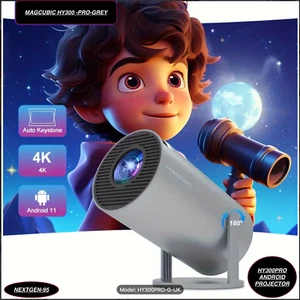 Magcubic Projector HY300PRO 4k Android 1080P- 1280*720P, Wireless 5.0, Dual WiFi - Picture 1 of 7