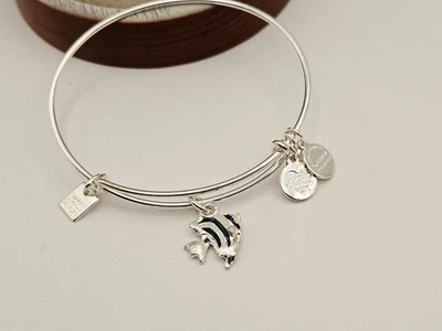 Alex and Ani Brillante Plata Ángel Pez 🐟 Dije Brazalete Plata 🎁  Foto 1 de 4