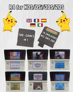 R4 Card Nintendo DS/DS Lite/DSi/2DS/3DS - 200+ games - 32 gb sd - Foto 1 di 15
