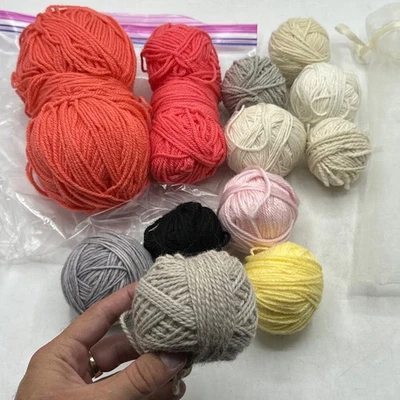 Huge Lot Cotton Wool Silk Yarn Skein Balls Mixed  - Image 1 of 4