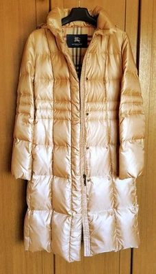 BURBERRY Beige Down Coat Nova Check Hooded Lined Women's US Size S Authentic - Image 1 of 4