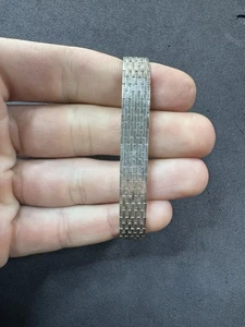 26.2g VTG Sterling Silver 925 Flat Chain Bracelet 7.25” Jewelry lot Z - Foto 1 di 8