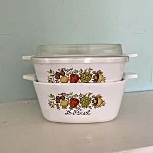 Set of 2 Pair Corning Spice of Life Le Persil Casserole Dish P-43-B 700 mL - Picture 1 of 9