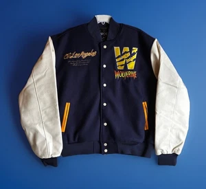 Giacca CVLA X Wolverine Varsity Marvel Comics taglia XL 24 X 28 nuova senza etichette $ 199 - Foto 1 di 9