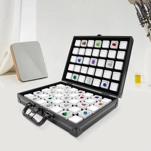 Caja de almacenamiento de colección de exhibición de piedras preciosas de diamantes gemas caja cuadrada de aluminio Gi. - Imagen 1 de 18