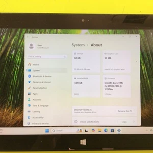 Microsoft Surface Pro 1514 Intel i5-3317U 4GB RAM 64GB SSD Windows 11 Home - Picture 1 of 6