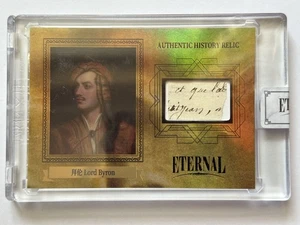 2024 Eternal Cuts World Celebrities Lord Byron Authentic History Relic Gold /10 - Picture 1 of 2