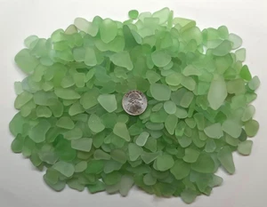 GENUINE SURF TUMBLED SEA GLASS FROM PUERTO RICO / 1.7 LBS AQUA #3 - Picture 1 of 1