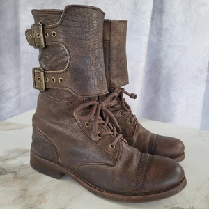 All Saints WWII M-1943 Style Double Buckle Combat Service Stiefel Damen 38 braun - Bild 1 von 15