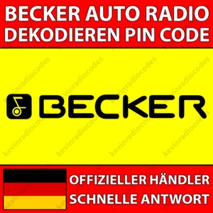 ✅BECKER RADIO DEKODIEREN PIN CODE BMW CHRYSLER FERRARI MERCEDES PORSCHE AUDIO✅ - Bild 1 von 3