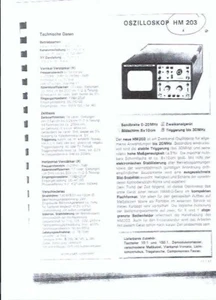 HAMEG Service Manual für HM 203 Copy - Picture 1 of 1