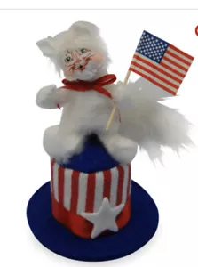 ANNALEE 3" ""UNCE SAM'S KITTY"" 4. JULI PATRIOTISCHE KATZE/KÄTZCHEN #250016 NEU MIT ETIKETT - Bild 1 von 1