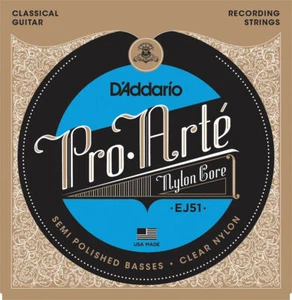 D'Addario EJ51 Pro-Arte Saiten für klassische Gitarre, polierte Bässe harte Spannung - Bild 1 von 1