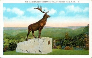 Mohawk Trail Massachusetts postal estatua de alce 1920 FO - Imagen 1 de 2