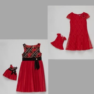 Nuevo Vestido MUÑECA DOLLIE & ME GIRL 5 6 7 8 SE ADAPTA A AMERICAN GIRL y otras muñecas de 18" Foto 1 de 4