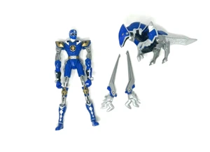 Power Rangers Dino Thunder 2003 Blue Quadro Battlized Ranger Bandai komplett - Bild 1 von 7