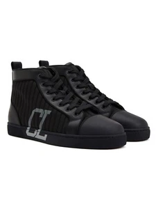 (NO CUSTOMS TAX) CHRISTIAN LOUBOUTIN Louis Varsimax navy blue & black sneakers - Picture 1 of 12