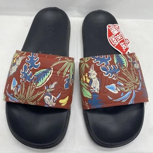 VANS La Costa Slide On, Para Hombre EE. UU. Talla 11, Hawaiian Jungle Chili Negro | VN0A5HF5AN6 - Imagen 1 de 6